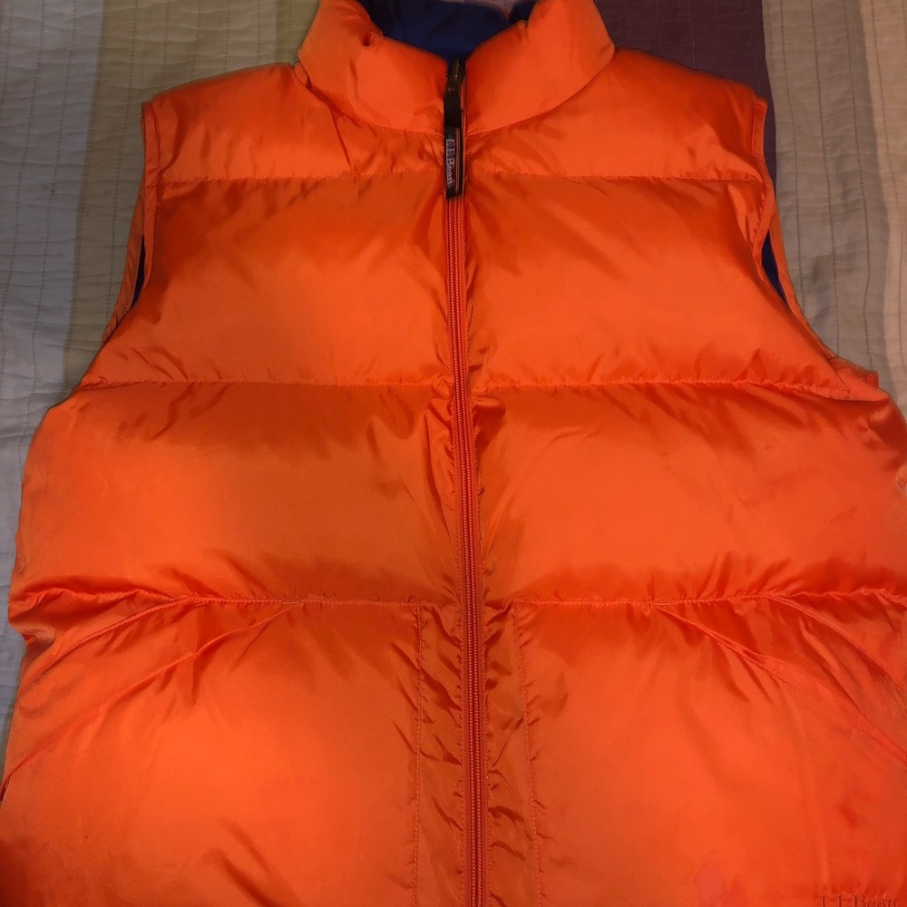 LL bean vest orange / Blue reversible